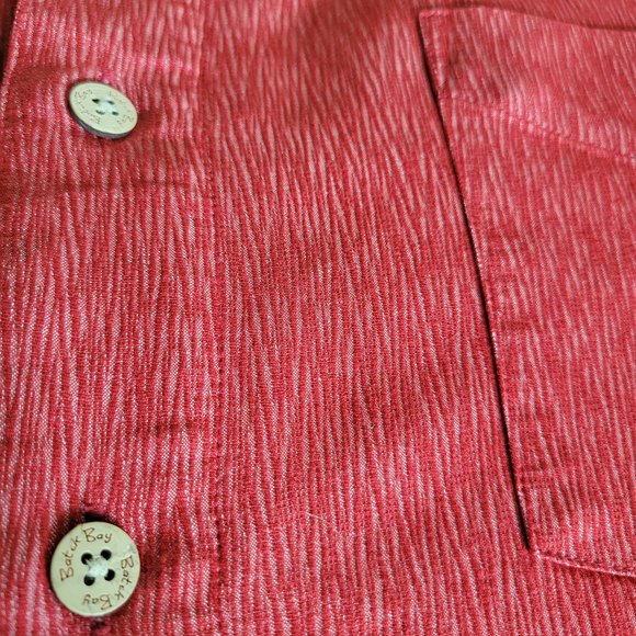 Batik Bay Red Men’s Short Sleeve Button Down Shirt   Size XL - Picture 6 of 12